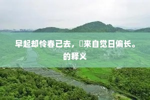 早起却怜春已去，閒来自觉日偏长。的释义