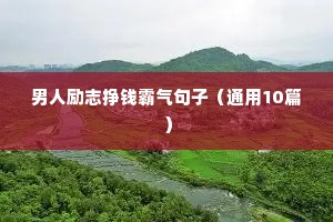 男人励志挣钱霸气句子（通用10篇）