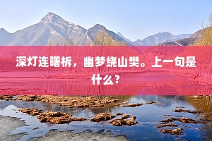 深灯连曙柝，幽梦绕山樊。上一句是什么？