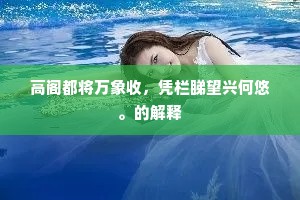 高阁都将万象收，凭栏睇望兴何悠。的解释
