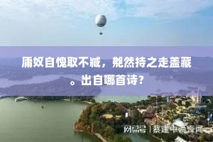 庸奴自愧取不臧，艴然持之走盖藏。出自哪首诗？
