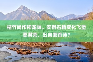 枯竹尚作神龙骧。安得石精变化飞堕桑君旁，出自哪首诗？