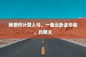 酬恩何计受人怜。一龛云卧送华颠。的释义