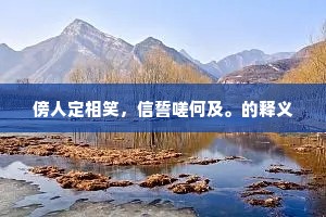 傍人定相笑，信誓嗟何及。的释义