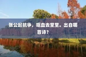 张公起抗争，呕血去堂堂。出自哪首诗？
