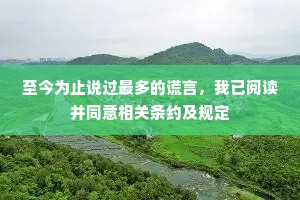 至今为止说过最多的谎言，我已阅读并同意相关条约及规定