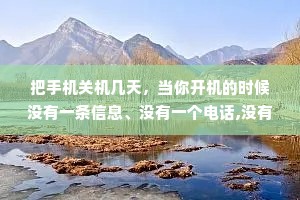 把手机关机几天，当你开机的时候没有一条信息、没有一个电话,没有一个人主动联系你，其实你啊，就这么孤独。