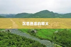 沉思熟虑的释义