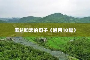 表达励志的句子（通用10篇）