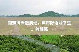 蝴蝶满天蟾满地，莫将隐语赚书生。的解释