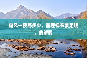 霜风一夜寒多少，重理禅衣覆足眠。的解释
