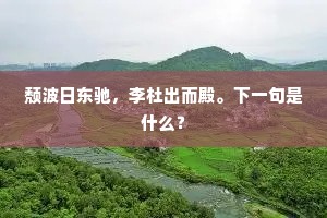 颓波日东驰，李杜出而殿。下一句是什么？