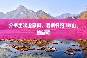 分携坐叹虚悬榻，老病怀归祇故山。的解释