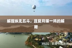 解酲纵无五斗，且复月攘一鸡的解释