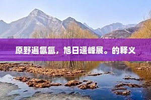 原野遍氤氲，旭日遥峰展。的释义