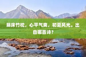 藤床竹枕，心平气爽，初夏风光。出自哪首诗？