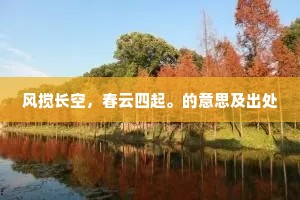 风搅长空，春云四起。的意思及出处