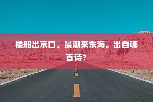 楼船出京口，晨潮来东海。出自哪首诗？