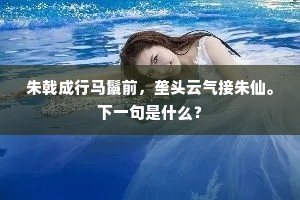 朱戟成行马鬣前，垄头云气接朱仙。下一句是什么？