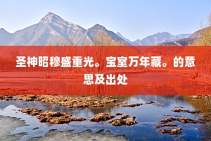 圣神昭穆盛重光。宝室万年藏。的意思及出处