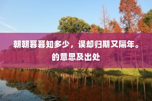 朝朝暮暮知多少，误却归期又隔年。的意思及出处