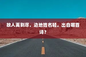 故人离别尽，边地姓名轻。出自哪首诗？