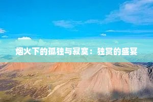 烟火下的孤独与寂寞：独赏的盛宴