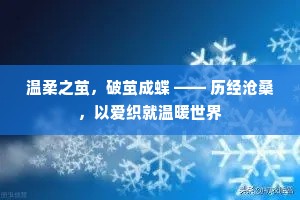 温柔之茧，破茧成蝶 —— 历经沧桑，以爱织就温暖世界