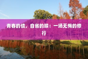 青春的债，自省的赎：一场无悔的修行