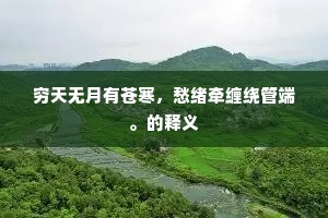 穷天无月有苍寒，愁绪牵缠绕管端。的释义