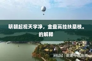 明朝起视天宇净，金盘高挂扶桑枝。的解释