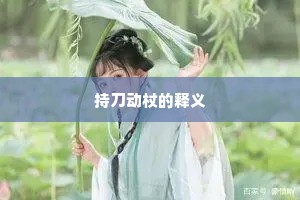 持刀动杖的释义