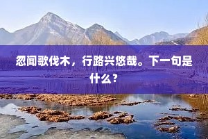 忽闻歌伐木，行路兴悠哉。下一句是什么？