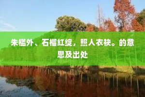 朱槛外、石榴红绽，照人衣袂。的意思及出处