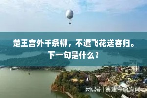 楚王宫外千条柳，不遣飞花送客归。下一句是什么？