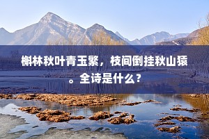 槲林秋叶青玉繁，枝间倒挂秋山猿。全诗是什么？