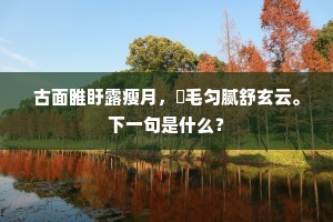 古面睢盱露瘦月，氄毛匀腻舒玄云。下一句是什么？