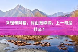 又怪谢阿客，伐山觅峥嵘。上一句是什么？