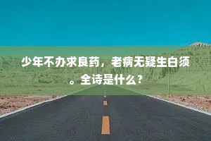 少年不办求良药，老病无疑生白须。全诗是什么？