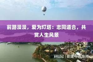 前路漫漫，爱为灯塔：志同道合，共赏人生风景