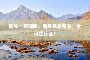 阅物一双醒眼，藏身数卷奇书。全诗是什么？