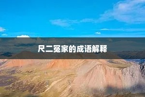 尺二冤家的成语解释