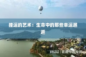 撞运的艺术：生命中的那些幸运邂逅