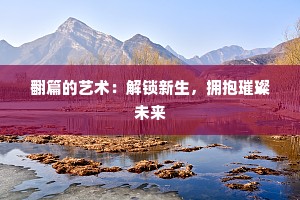翻篇的艺术：解锁新生，拥抱璀璨未来