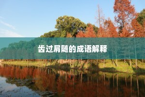 齿过肩随的成语解释