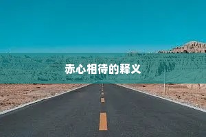 赤心相待的释义