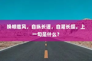换帻临风，自纵长谣，自濯长缨。上一句是什么？
