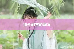 抽丝剥茧的释义