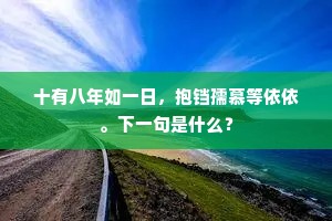 十有八年如一日，抱铛孺慕等依依。下一句是什么？