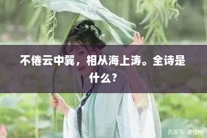 不倦云中翼，相从海上涛。全诗是什么？